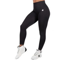 Damskie legginsy bezszwowe Gorilla Wear Neiro. Czarne legginsy damskie GORILLA WEAR, bez wzorów, na fitness i siłownię. Za 229.00 zł.