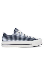 Converse Trampki Chuck Taylor All Star Lift Platform Gingham A13664C Granatowy. Niebieskie trampki i tenisówki damskie Converse, bez wzorów, z materiału. Za 269.99 zł.