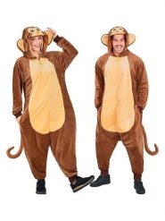 Carnival Party Kombinezon kostiumowy "Małpa" w kolorze brązowo-beżowym rozmiar: L/XL. Brązowe kombinezony damskie Carnival Party, l, bez wzorów, bez kołnierzyka, bez ramiączek, krótkie. Za 106.38 zł.