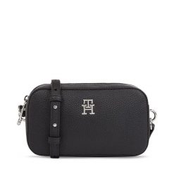 Torebka Tommy Hilfiger. Czarne listonoszki damskie Tommy Hilfiger, bez wzorów, bez dodatków. Za 269.99 zł.