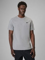 4F T-shirt regular gładki męski (3-pack) - szary+czarny+granatowy M. Czarne t-shirty męskie 4f, m, bez wzorów, z bawełny, bez kołnierzyka. Za 129.99 zł.