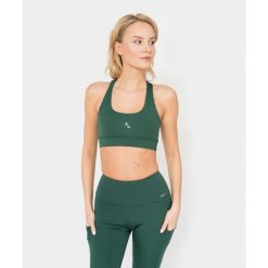 Stanik Carpatree Libra zielony. Zielone biustonosze sportowe damskie Carpatree, bez wzorów, z materiału. W wyprzedaży za 119.99 zł.