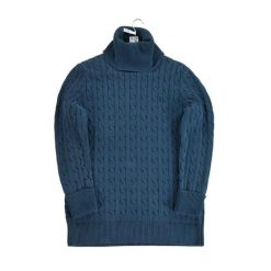 Second life - Damski sweter w granatowym odcieniu z przędzy skręconej - Jak nowy. Niebieskie swetry klasyczne damskie Ralph Lauren, s, z dzianiny, bez kołnierzyka. Za 255.56 zł.