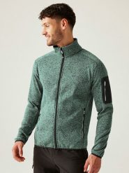 Regatta Kurtka polarowa "Newhill" w kolorze zielonym rozmiar: M. Zielone kurtki męskie Regatta, m, bez wzorów, z materiału, bez kaptura. Za 95.92 zł.