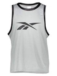 Reebok Koszulka sportowa "Basketball" w kolorze szaro-czarnym rozmiar: L. Czarne t-shirty sportowe męskie Reebok, l, z materiału, bez ramiączek, do koszykówki. Za 70.24 zł.