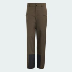 Dwuwarstwowe ocieplane spodnie Terrex Multi CLIMAPROOF. Zielone spodnie materiałowe męskie Adidas, bez wzorów, z materiału, klasyczne, z standardowym stanem. Za 899.00 zł.