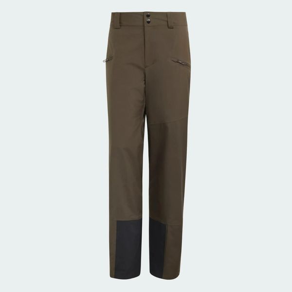 Dwuwarstwowe ocieplane spodnie Terrex Multi CLIMAPROOF. Zielone spodnie materiałowe męskie Adidas, bez wzorów, z materiału, klasyczne, z standardowym stanem. Za 899.00 zł.