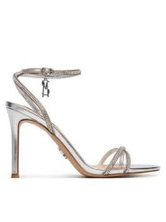 Steve Madden Sandały Jypsey-CNR 11005123 Srebrny. Szare sandały damskie Steve Madden, bez wzorów, z materiału, bez obcasa, na szpilce. Za 519.99 zł.
