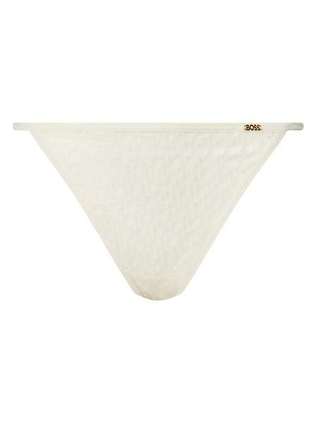 BOSS Stringi 50520383 Beżowy. Brązowe stringi damskie Boss, xl, bez wzorów, z syntetyku. Za 79.99 zł.