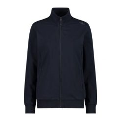 Damska bluza dresowa CMP. Niebieskie bluzy bez kaptura damskie CMP, z bawełny. Za 244.50 zł.