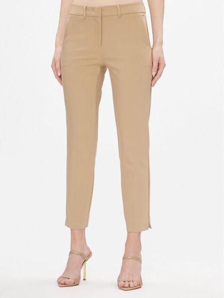 Marella Spodnie materiałowe Macario 2413131031200 Brązowy Regular Fit. Brązowe spodnie materiałowe damskie Marella, bez wzorów, z bawełny. Za 559.99 zł.