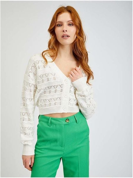 Orsay Kardigan w kolorze białym rozmiar: M. Białe kardigany damskie ORSAY, m, bez wzorów. Za 91.77 zł.