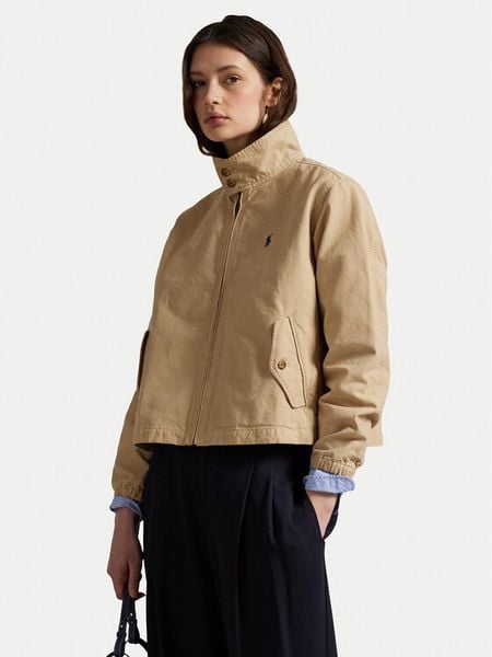 Polo Ralph Lauren Kurtka przejściowa 211936442003 Beżowy Straight Fit. Brązowe kurtki damskie Polo Ralph Lauren, s, bez wzorów, z bawełny, bez kaptura. Za 1,599.00 zł.
