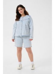 KAFFE curve Kurtka dżinsowa w kolorze błękitnym rozmiar: 44. Niebieskie kurtki damskie KAFFE curve, bez wzorów, bez kaptura. Za 152.99 zł.