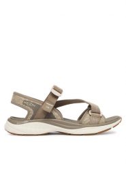Keen Sandały Leiki Open-Toe 1031818 Beżowy. Brązowe sandały damskie Keen, bez wzorów, z materiału, bez obcasa, na płaskiej podeszwie. Za 449.99 zł.