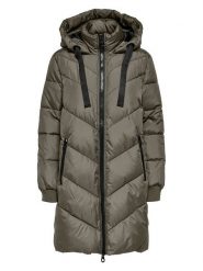 JDY Płaszcz pikowany "SKYLAR PADDED HOOD" w kolorze khaki rozmiar: M. Brązowe płaszcze damskie JDY, m, bez wzorów. Za 217.99 zł.