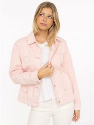 Zwillingsherz Kurtka dżinsowa w kolorze jasnoróżowym rozmiar: XL. Różowe kurtki damskie Zwillingsherz, xl, z aplikacjami, ze skóry, bez kaptura. Za 218.05 zł.