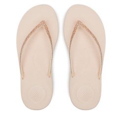 Japonki FitFlop. Czerwone klapki damskie FitFlop, bez wzorów, bez obcasa. Za 139.99 zł.