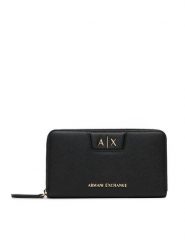 Armani Exchange Portfel XW000359 AF26570 UC001 Czarny. Czarne portfele damskie Armani Exchange, bez wzorów, ze skóry. Za 404.99 zł.