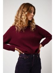 AUTHENTIC CASHMERE Kaszmirowy sweter "Goléon" w kolorze bordowym rozmiar: S. Czerwone swetry klasyczne damskie AUTHENTIC CASHMERE, s, z kaszmiru, bez kołnierzyka. Za 388.16 zł.