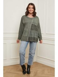 Curvy Lady Koszulka w kolorze khaki rozmiar: 40/42. Brązowe bluzki damskie Curvy Lady, bez wzorów, z koronki, klasyczne, z asymetrycznym kołnierzem, bez ramiączek. Za 105.38 zł.