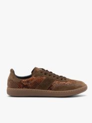 Brązowe sportowe półbuty. Brązowe półbuty damskie Brawo sp. z o.o., bez wzorów, z gumy, sportowe, bez obcasa. Za 449.99 zł.