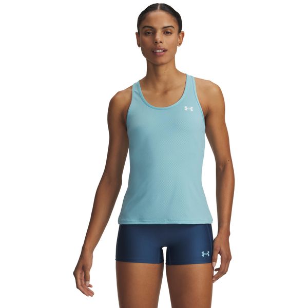 Koszulka treningowa damska Under Armour Tech Mesh Racer Tank. Białe topy sportowe damskie Under Armour, l, bez wzorów, z elastanu, bez ramiączek. Za 142.30 zł.