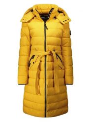 Canadian Peak Płaszcz zimowy "Cabimeak" w kolorze żółtym rozmiar: L. Żółte płaszcze damskie Canadian Peak, na zimę, l, bez wzorów, z puchu. Za 260.99 zł.