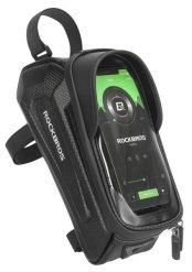 Torba rowerowa ROCKBROS na ramę RB68B na smartfon 1,7 l. Czarne torby męskie na ramię ROCKBROS, z aplikacjami, z materiału, na ramię. Za 45.00 zł.