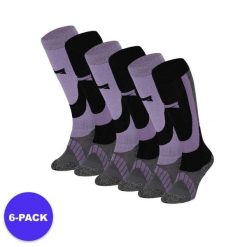 Skarpety narciarskie dla dorosłych unisex 6 par. Fioletowe skarpetki damskie XTREME, bez wzorów, z materiału. W wyprzedaży za 293.45 zł.