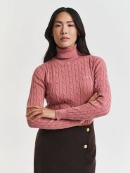 Gant Sweter Kobiety Bawełna różowy, M. Czerwone golfy damskie Gant, m, bez wzorów, z bawełny, bez ramiączek. Za 479.95 zł.