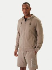 EA7 Emporio Armani Bluza 8NPM33 PJVRZ Beżowy Regular Fit. Brązowe bluzy bez kaptura męskie EA7 Emporio Armani, l, z bawełny. Za 479.99 zł.