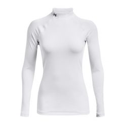 Damska koszulka ze stójką Under Armour Authentics. Białe bluzki sportowe damskie Under Armour, xs, z materiału, bez kołnierzyka, bez ramiączek. Za 278.85 zł.