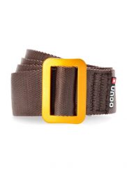 Pasek do spodni Ocun Belt 44 mm - brown/gold. Brązowe paski męskie Ocun, bez wzorów, z jeansu, klasyczne. Za 89.09 zł.