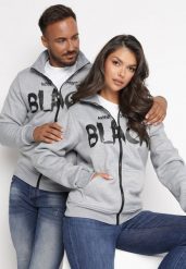 Jasnoszara Bluza z Półgolfem Zapinana na Suwak z Kieszeniami i Ściągaczami Salatiel. Szare bluzy bez kaptura męskie Born2be, m, z polaru. Za 84.99 zł.
