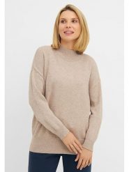 Bench Sweter "Hedda" w kolorze beżowym rozmiar: 38. Brązowe golfy damskie Bench, bez wzorów, bez ramiączek. Za 151.17 zł.