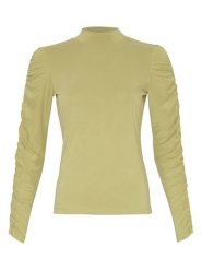 MOSS COPENHAGEN Koszulka "Moselle" w kolorze zielonym rozmiar: S. Zielone bluzki damskie MOSS COPENHAGEN, s, bez wzorów, bez kołnierzyka, bez ramiączek. Za 83.42 zł.