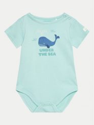 Coccodrillo Body dziecięce WC4412204UOB Niebieski. Niebieskie body niemowlęce COCCODRILLO, bez wzorów, z bawełny, bez ramiączek. Za 29.99 zł.