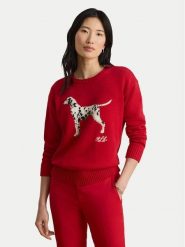 LAUREN RALPH LAUREN Sweter 200B27843001 Czerwony Relaxed Fit. Czerwone swetry klasyczne damskie Lauren Ralph Lauren, s, bez kołnierzyka. Za 1,199.00 zł.