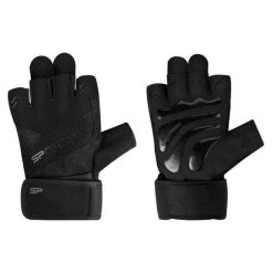 Rękawiczki Bez Palców Unisex Dla Dorosłych. Czarne rękawiczki męskie Spokey, bez wzorów, z lycry. Za 49.99 zł.