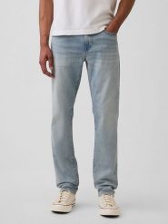 GAP Dżinsy - Slim fit - w kolorze błękitnym rozmiar: W33/L32. Niebieskie jeansy męskie GAP. Za 116.32 zł.