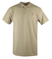 Klasyczna, Męska Koszulka Polo - Brave Soul - Beżowa. Brązowe koszulki polo męskie Brave Soul, na lato, l, bez wzorów, z bawełny, bez ramiączek. Za 75.00 zł.