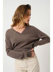 AUTHENTIC CASHMERE Kaszmirowy sweter "Gardorina" w kolorze brązowym rozmiar: L. Brązowe swetry klasyczne damskie AUTHENTIC CASHMERE, l, z kaszmiru, bez kołnierzyka. Za 457.95 zł.