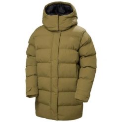 Parka damska z kapturem Helly Hansen Aspire. Brązowe parki damskie Helly Hansen, na zimę, bez wzorów, z puchu. Za 1,188.95 zł.