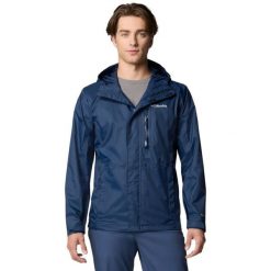 Kurtka sportowa męska Pouring Adventure III Jacket. Niebieskie kurtki treningowe męskie Columbia, m, bez wzorów, z materiału, trekkingowe. Za 309.00 zł.