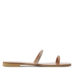 Japonki GIUSEPPE ZANOTTI. Brązowe klapki damskie GIUSEPPE ZANOTTI, bez wzorów, bez obcasa. Za 1,959.00 zł.