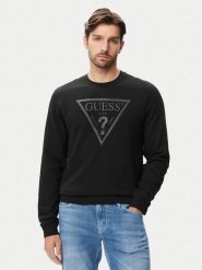 Guess Bluza M6YQ37 K4103 Czarny Slim Fit. Czarne bluzy bez kaptura męskie Guess, m, z bawełny. Za 344.99 zł.