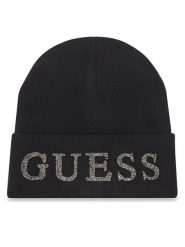Guess Czapka AW5398 POL01 Czarny. Czarne czapki zimowe damskie Guess, z materiału. Za 159.99 zł.