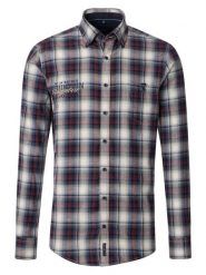 CASAMODA Koszula - Casual fit - w kolorze granatowo-kremowo-czerwonym rozmiar: 3XL. Brązowe koszule męskie CASAMODA, xl, bez wzorów, z bawełny, bez kołnierzyka, bez ramiączek. Za 100.28 zł.