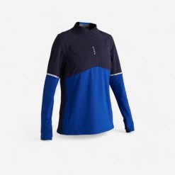 Bluza piłkarska damska Kipsta T500. Niebieskie bluzy z kapturem damskie KIPSTA, s, z materiału. Za 59.99 zł.